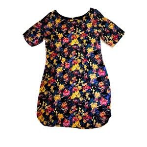 🗽YUMI KIM Mini Silk Sheath Flattering Floral Dress Size 2 =  XS